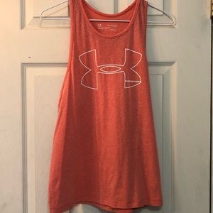 An orange tank top